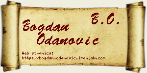Bogdan Odanović vizit kartica